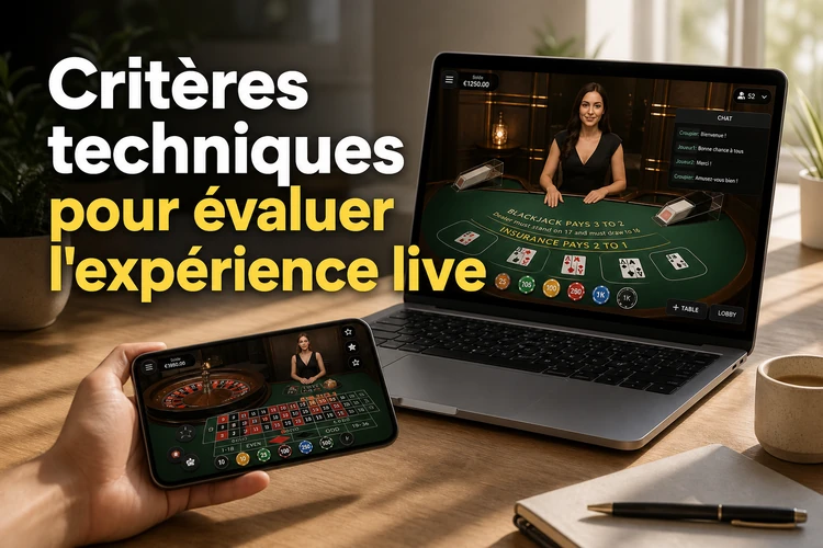 Critères techniques pour évaluer l'expérience live